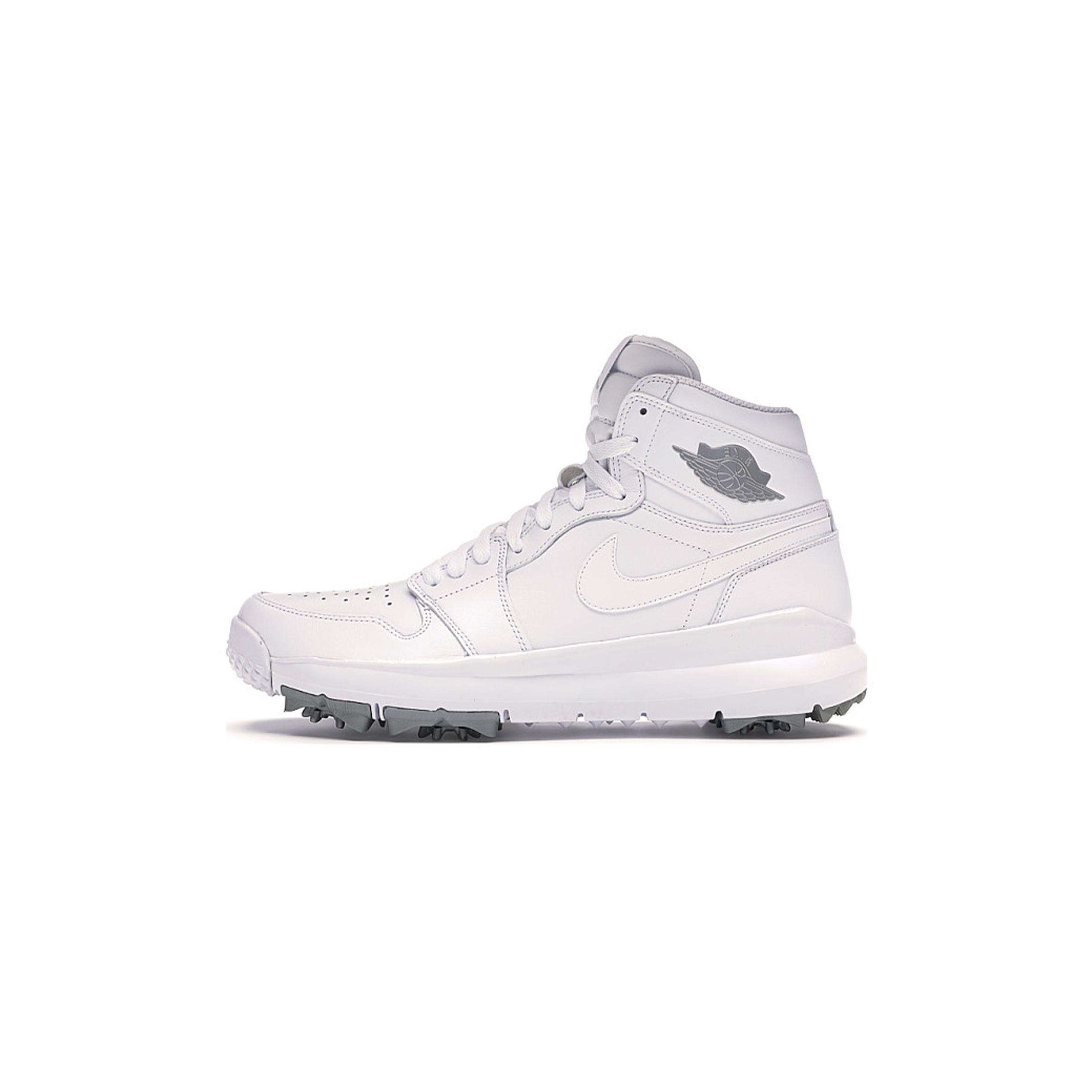 NIKE JORDAN 1 RETRO GOLF CLEAT WHITE METALLIC 917717-101